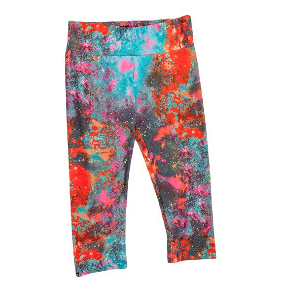 Onzie Yoga Capri Leggings Women's M/L Activewear Bright Colorful Gym Running - Picture 1 of 8